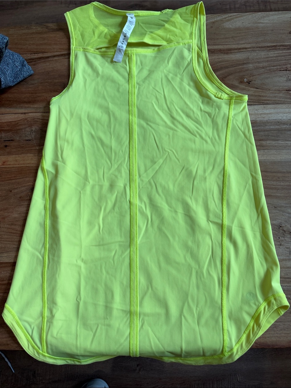 Lululemon Neon Yellow Mesh-Back tank top
